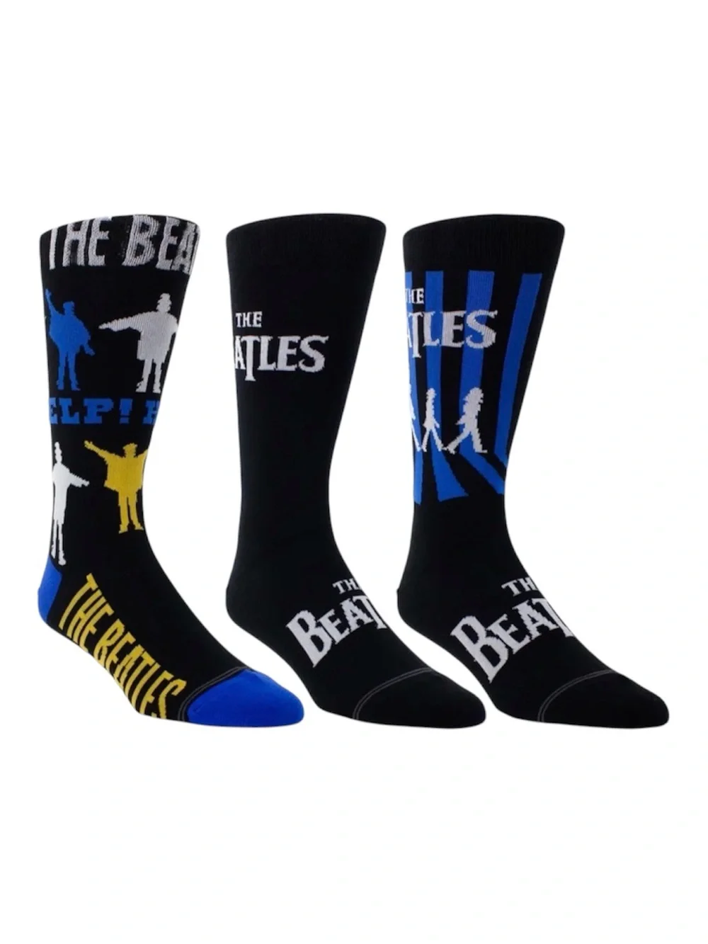 3-Pack The Beatles Funny Novelty Crew Socks - NWT